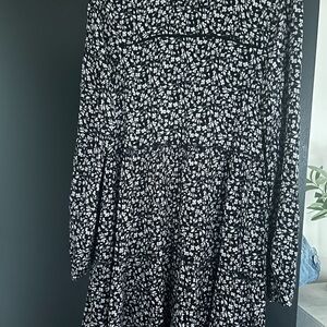Knox rose cute vintage black dress with white flowers